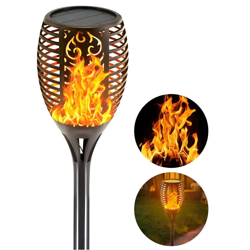 Livora Home Solar Flame LED Light - Waterproof Outdoor Torch Lamp