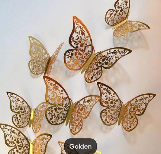 6 Pcs 3D Butterfly Wall Decals - Charming Aesthetic Home Decor