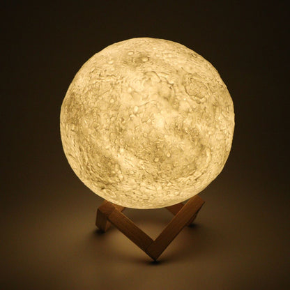3D Magical Moon Lamp - USB Rechargeable LED Night Light