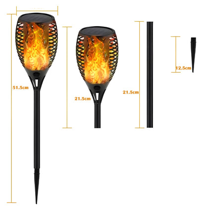 Livora Home Solar Flame LED Light - Waterproof Outdoor Torch Lamp