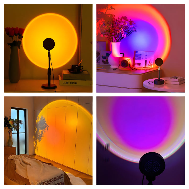 Sunset Projector Lamp With 16-Color LED And Remote Control