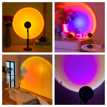 Sunset Projector Lamp With 16-Color LED And Remote Control