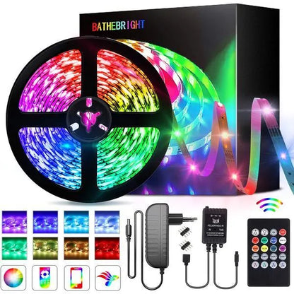 Multicolor LED USB Light Strip with Remote Control – 16.4 FT