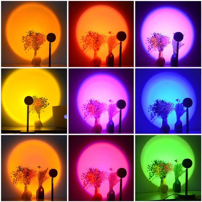 Sunset Projector Lamp With 16-Color LED And Remote Control