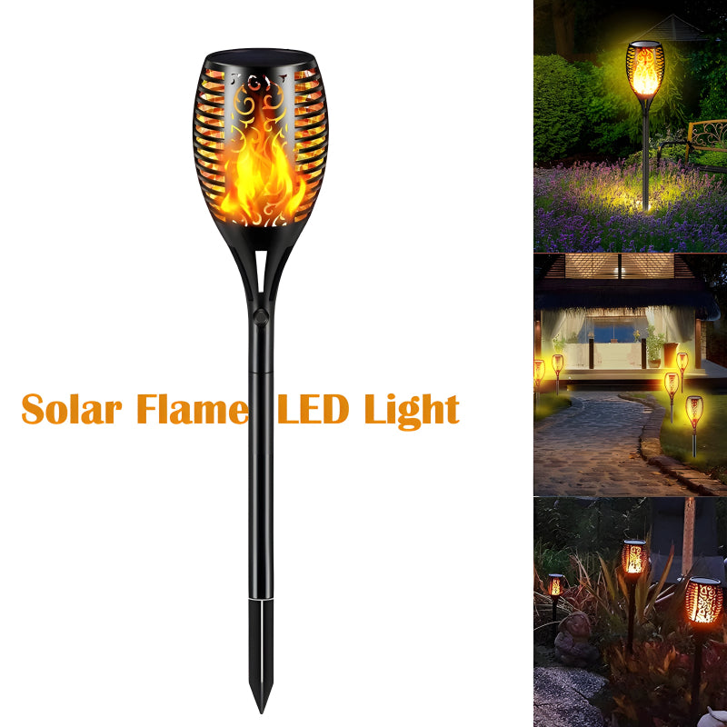 Livora Home Solar Flame LED Light - Waterproof Outdoor Torch Lamp
