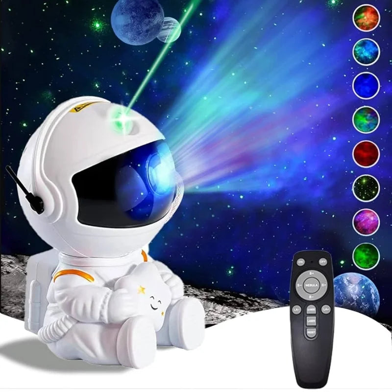 Astronaut Galaxy Projector Night Light | Star Nebula Projector with Remote | Mini Astronaut Lamp