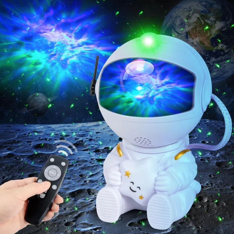 Astronaut Galaxy Projector Night Light | Star Nebula Projector with Remote | Mini Astronaut Lamp