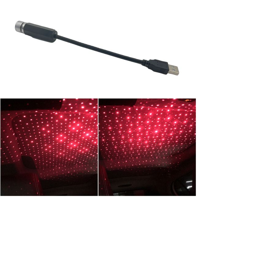 USB LED Car Roof Star Projector - Romantic Galaxy Night Light