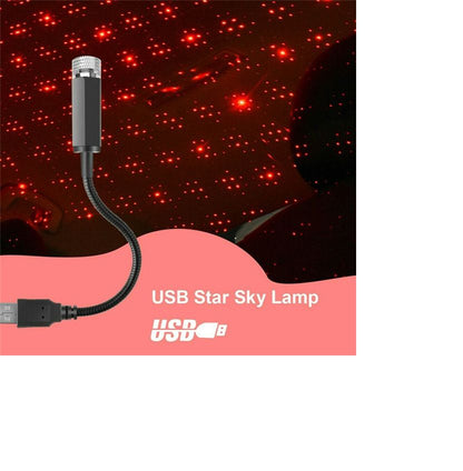 USB LED Car Roof Star Projector - Romantic Galaxy Night Light